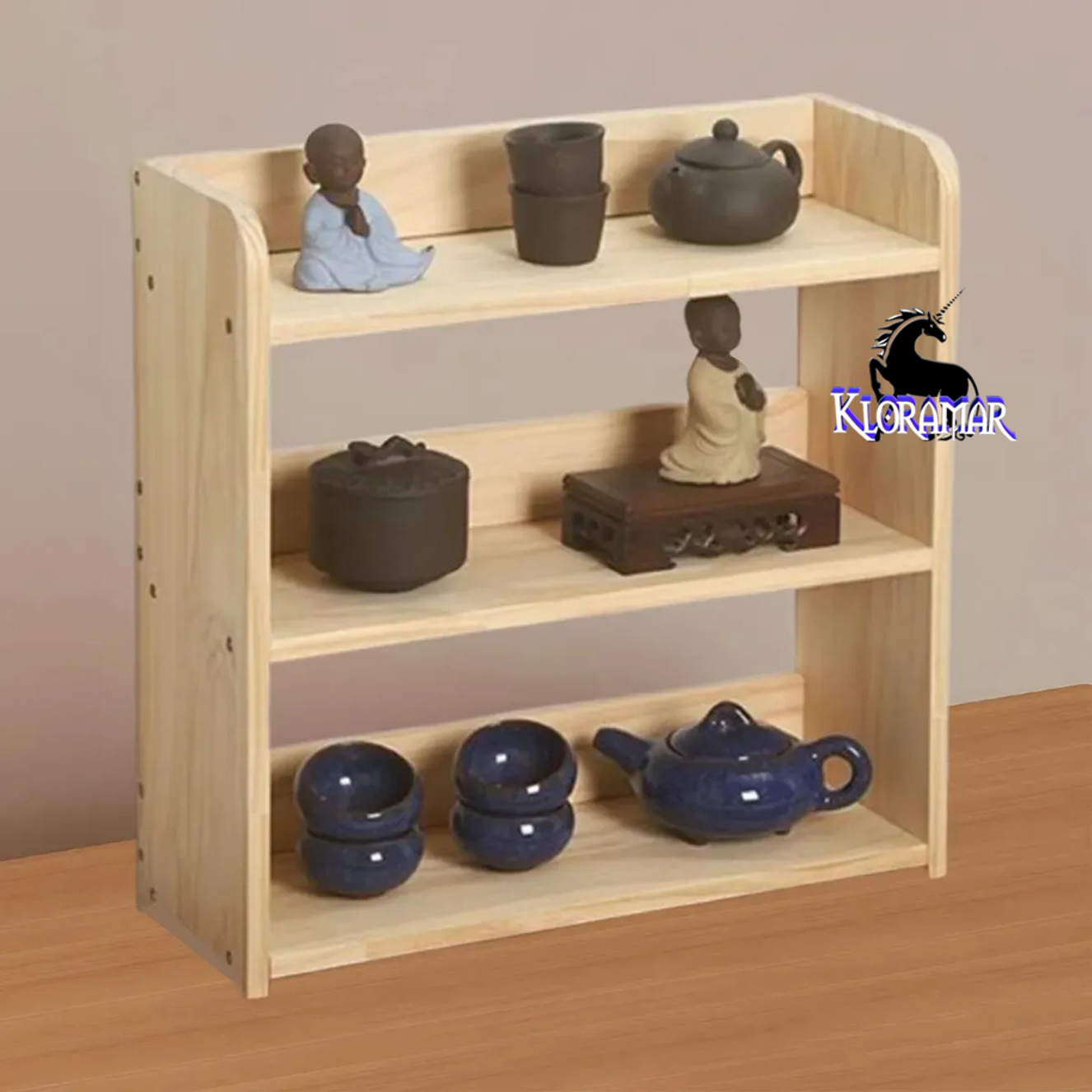 Repisa Cocina Especias Almacenar Organizador 3 Niveles Roble Merida-1